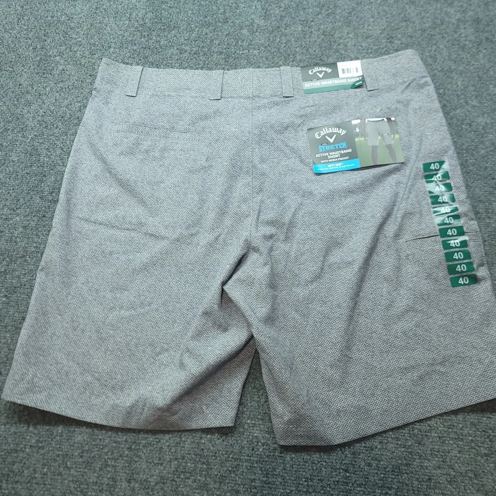 Callaway Mens 40 Quiet Shade Grey Performance Golf Shorts Active Waistband NEW